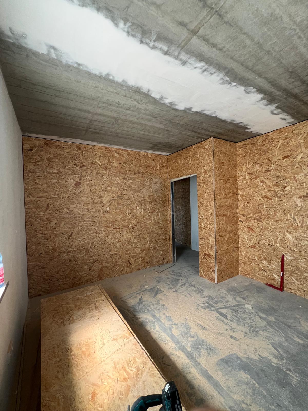 Trockenbau Trennwände mit OSB und Trockenbaudecke - 4